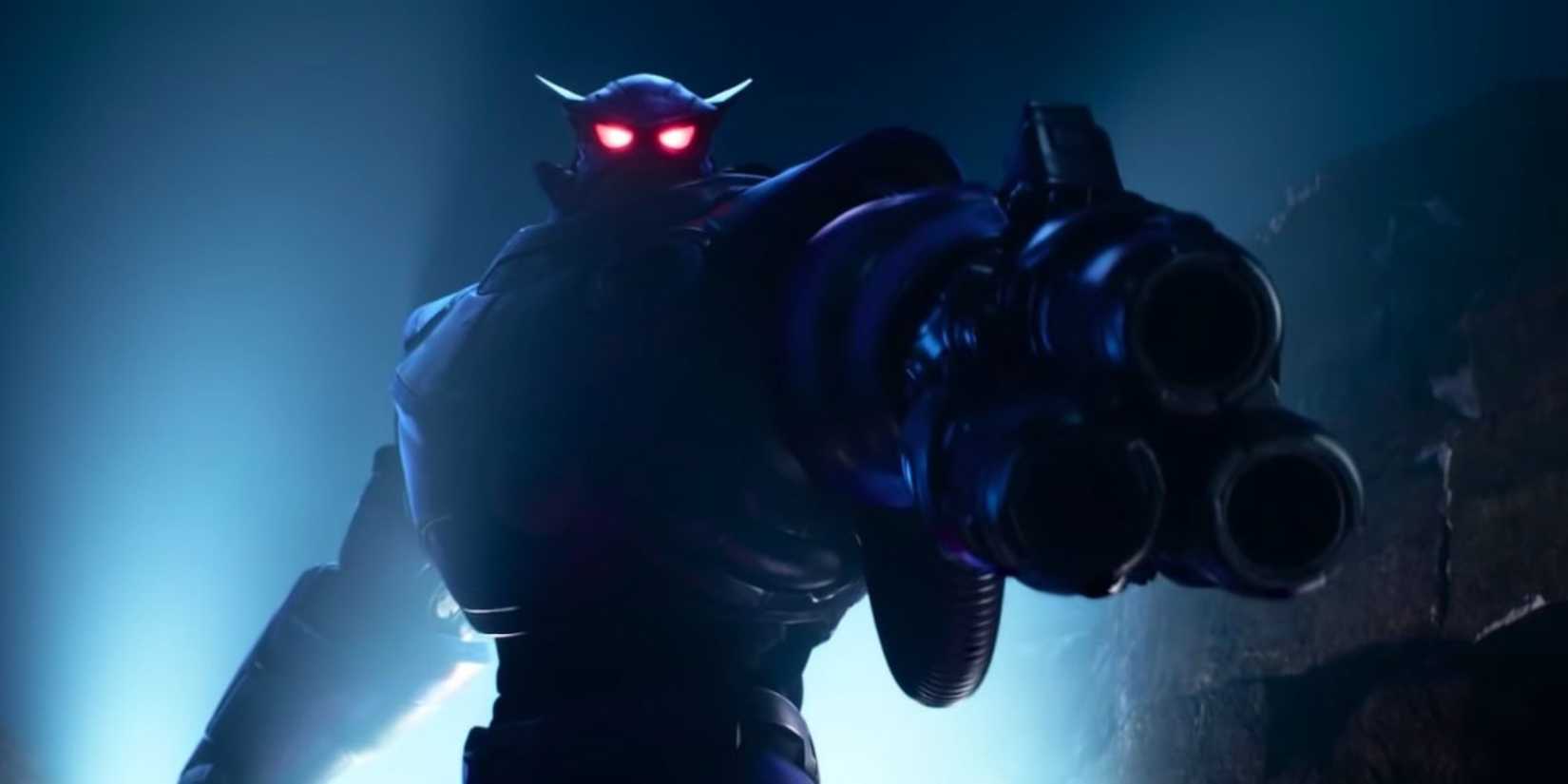 Zurg aiming his canon in Lightyear