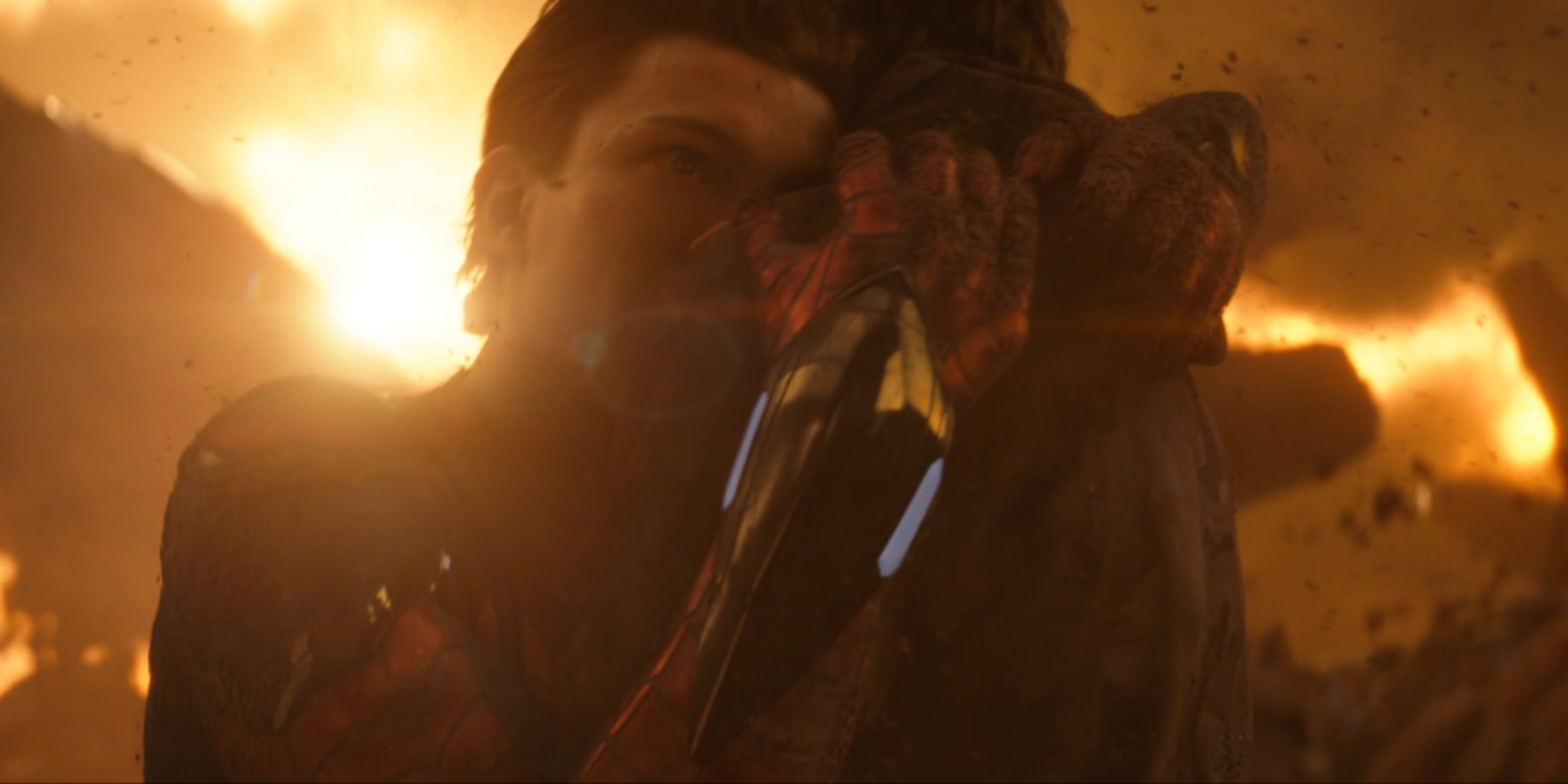 Peter clings to Tony