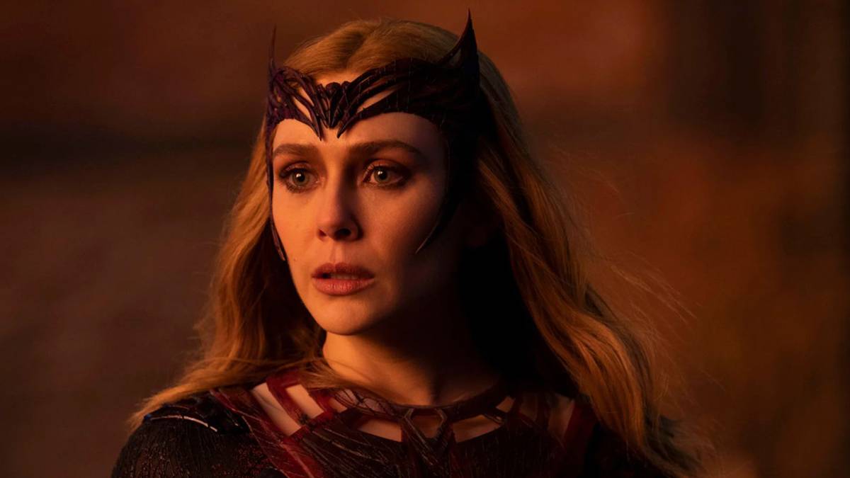 Scarlet Witch, played by Elizabeth Olsen, stares in Doctor Strange in the Multiverse of Madness