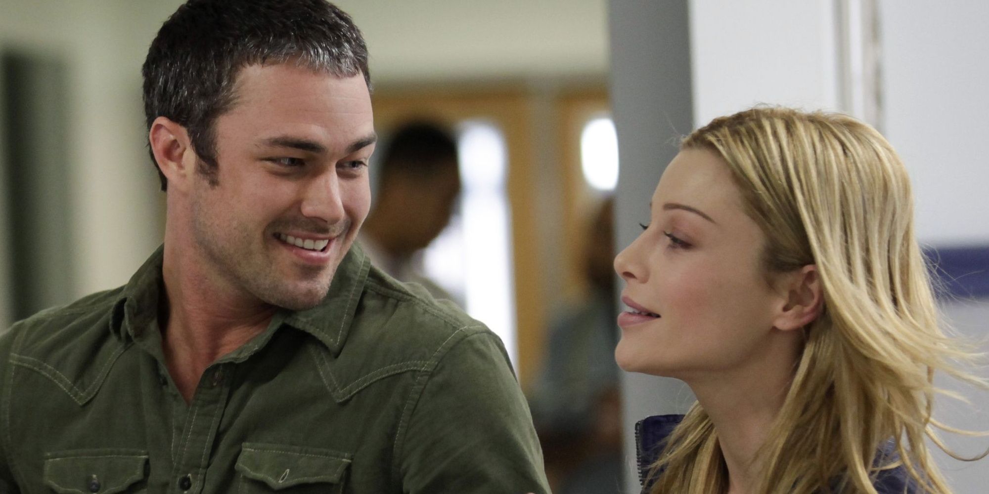 shay and severide smiling in chicago fire