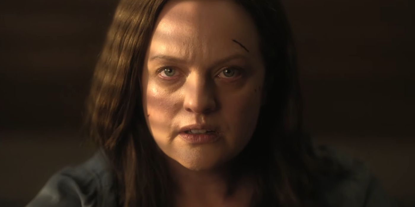 close-up of Elisabeth Moss as Kirby Mazrachi in 'Shining Girls' with a cut on her face