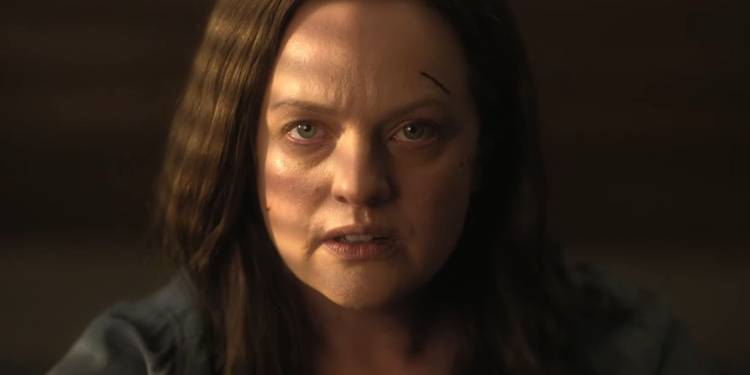 close-up of Elisabeth Moss as Kirby Mazrachi in 'Shining Girls' with a cut on her face