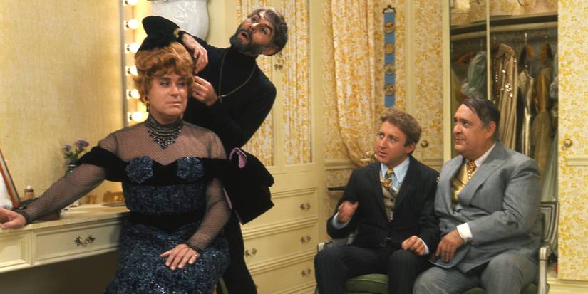"The Producers" Christopher Hewett, Andreas Voutsinas, Gene Wilder, Zero Mostel