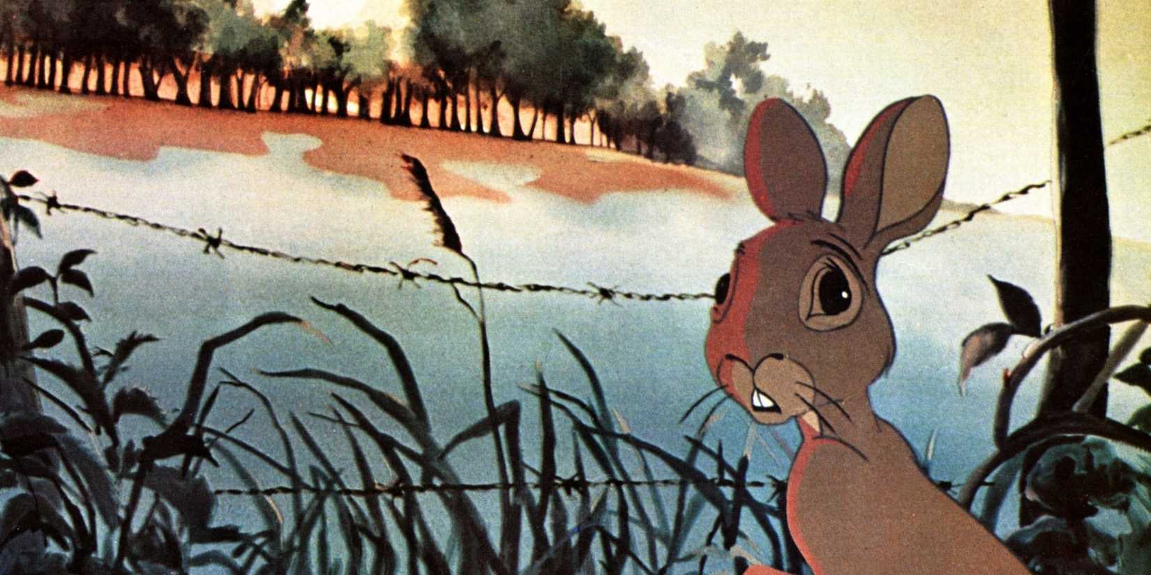 The rabbits of Watership Down approach farmland
