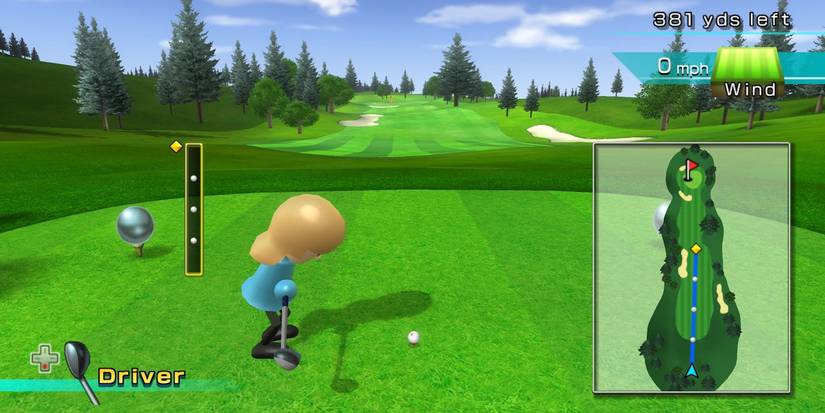 A mii playing golf in Wii Sports