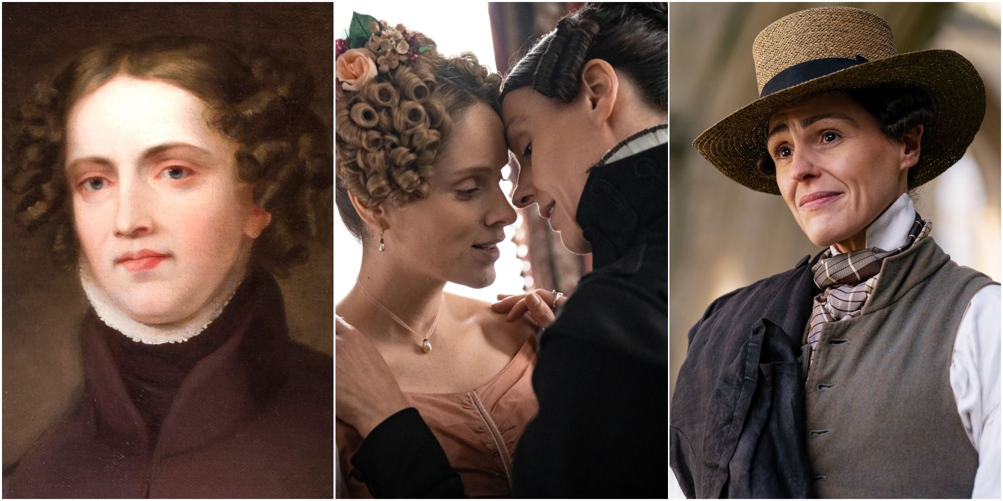 Gentleman Jack 3 Panes L Anne Lister M Sophie Rundle Suranne Jones R Suranne Hat
