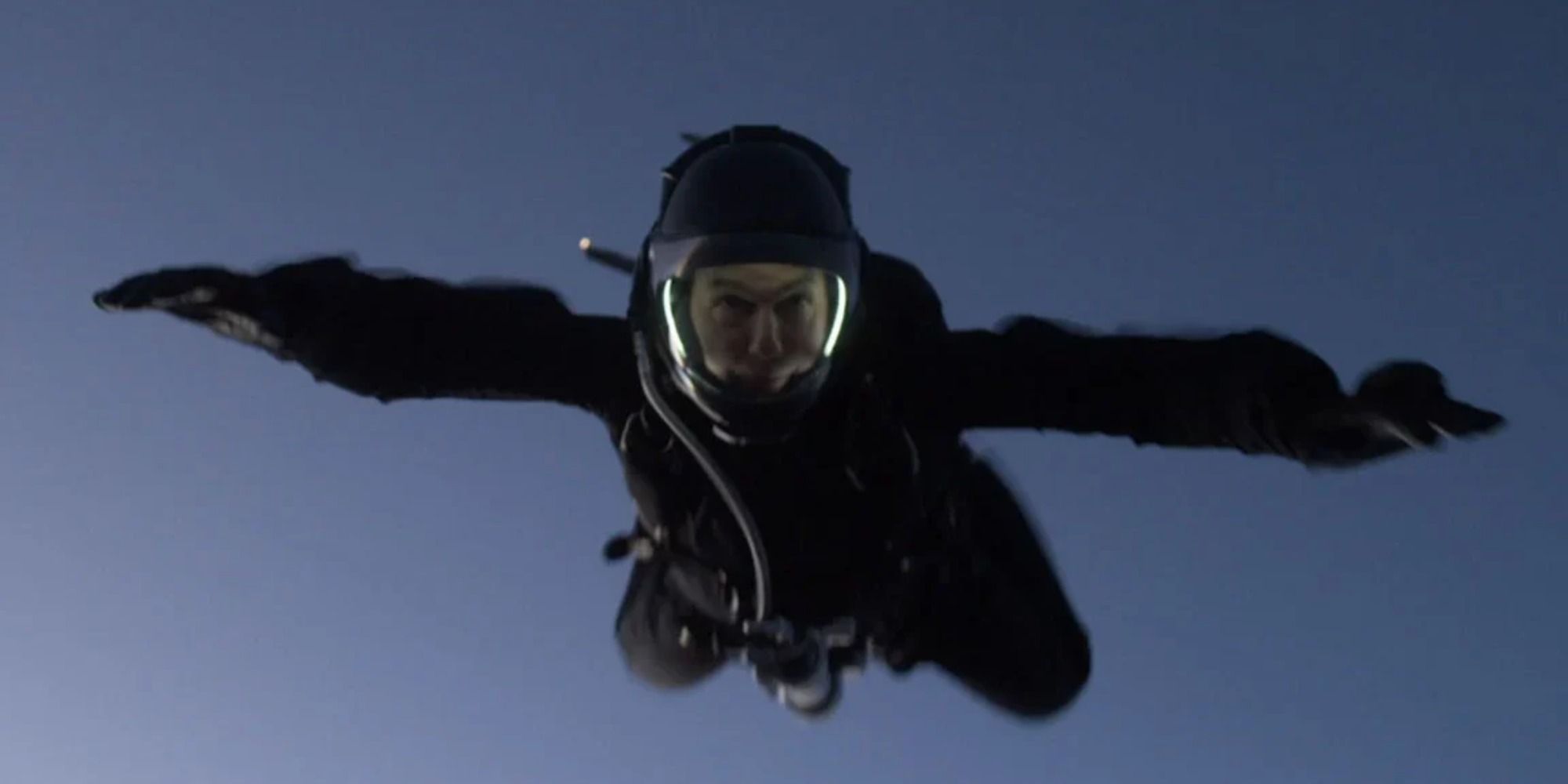Ethan Hunt jumping out of a plane 