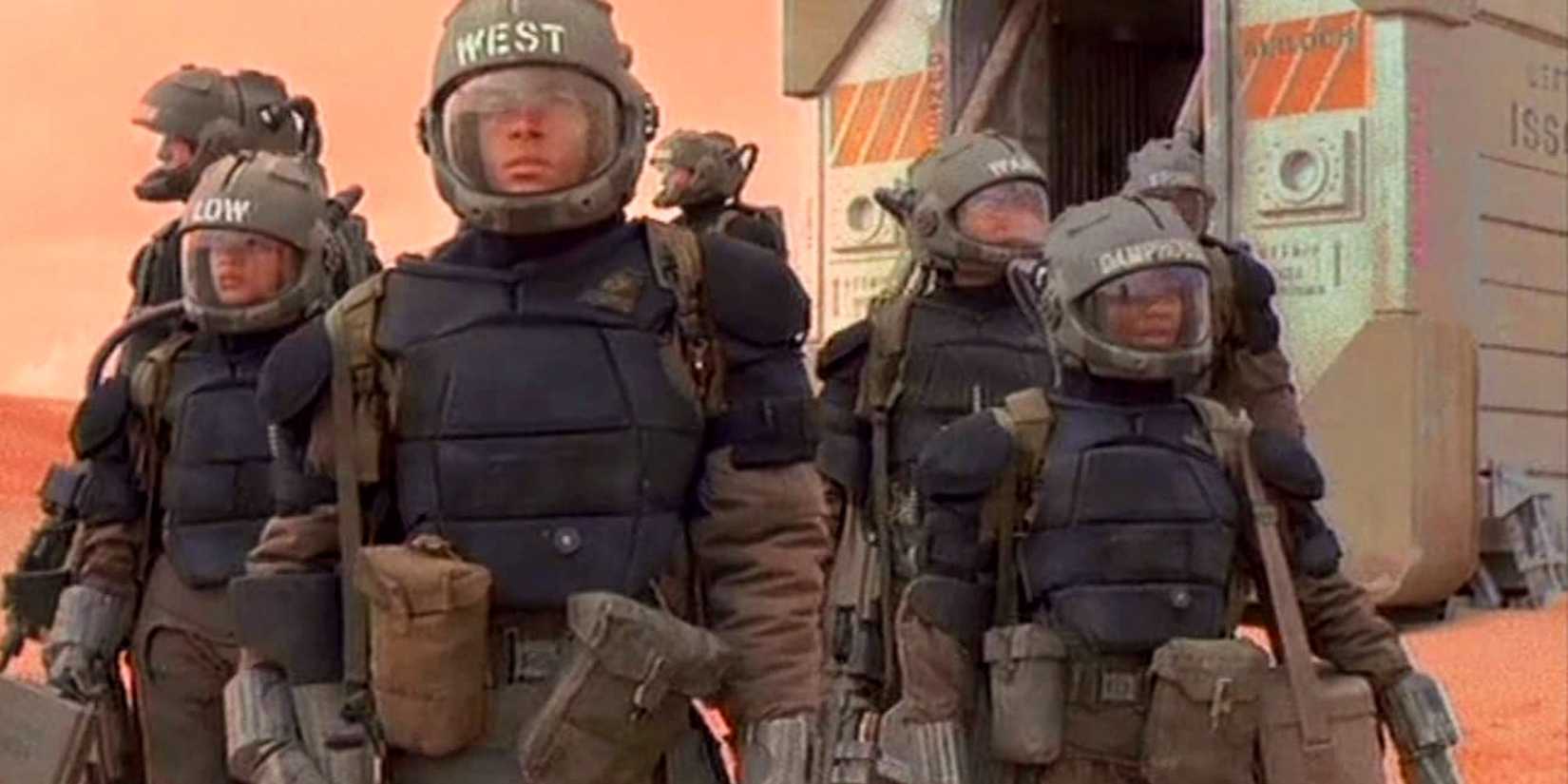 A group of Earth soldiers are sent to one of the extra-solar colonies