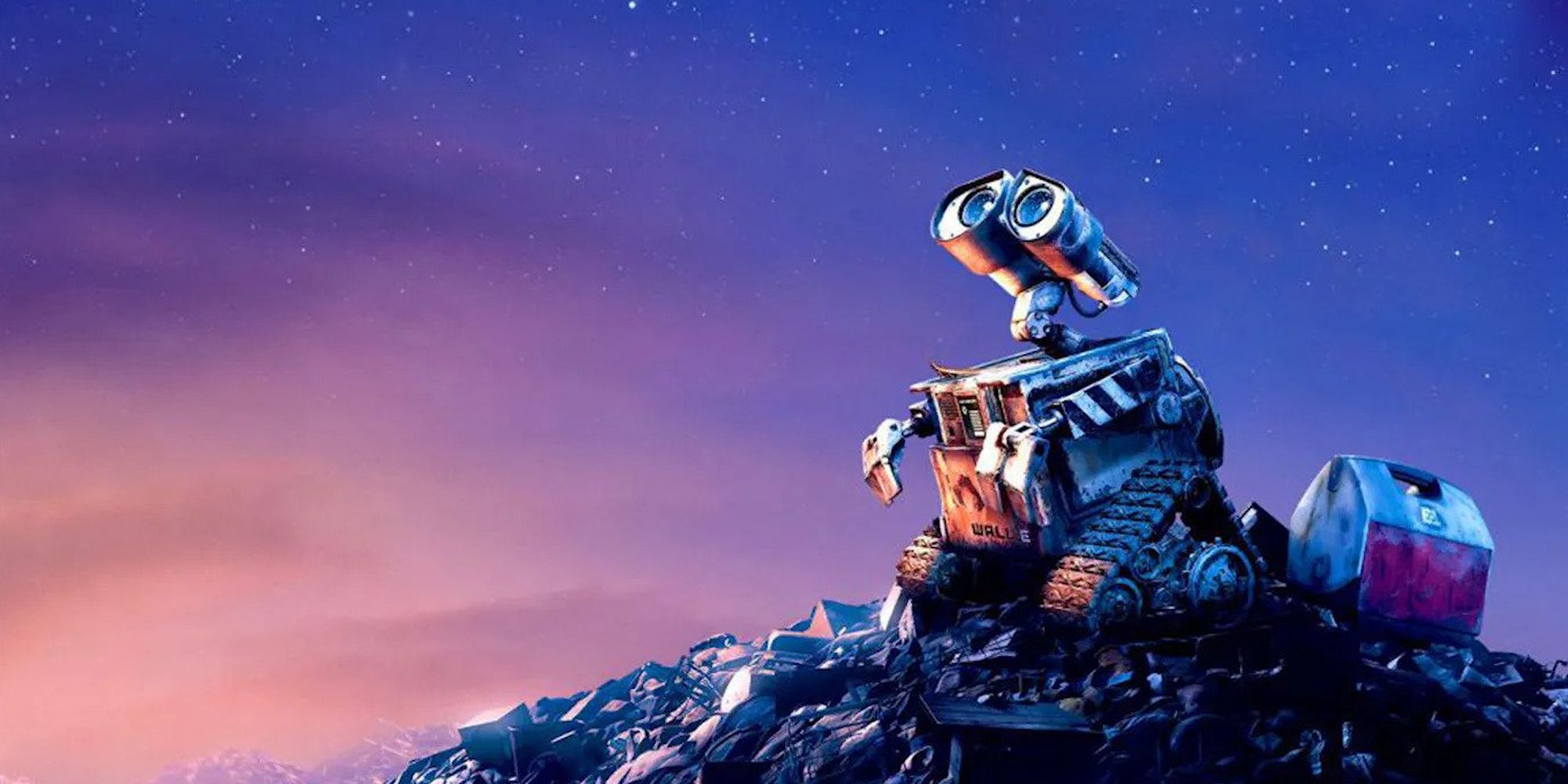 Wall-E looking up at the stars