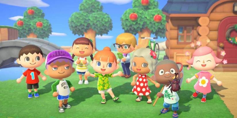 Several villagers together in Animal Crossing New Horizons