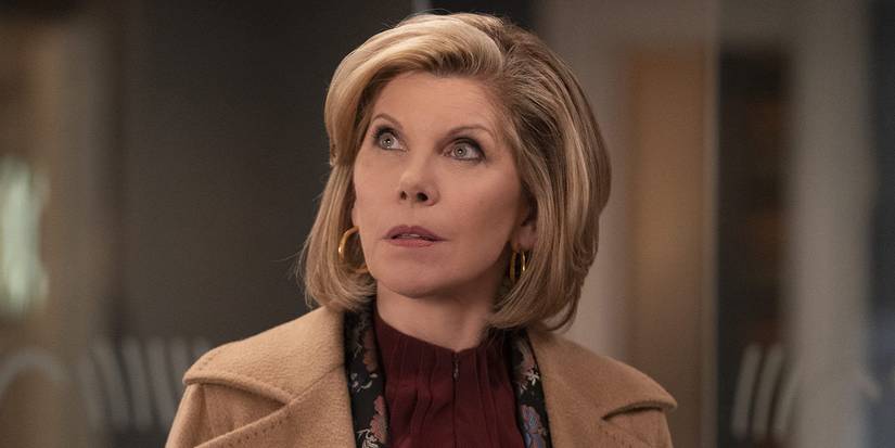 A closeup of Christine Baranski looking thoughtful in The Good Fight.