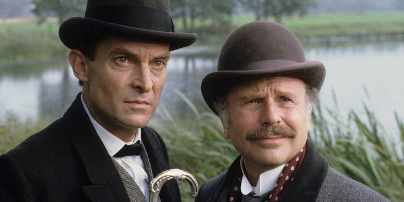 Jeremy Brett and Edward Hardwicke as Sherlock Holmes and John Watson 