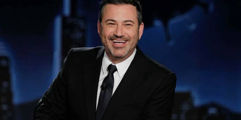 Jimmy Kimmel smiling on his show 'Jimmy Kimmel Live' 