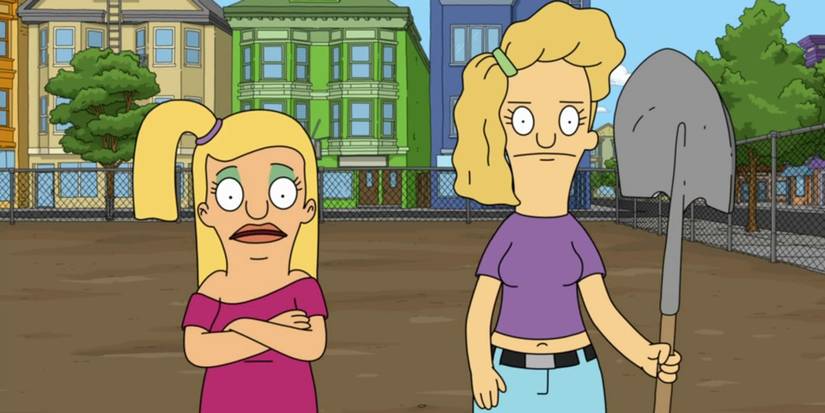 Jocelyn and Tammy, bobs burgers, shovel, dirt patch