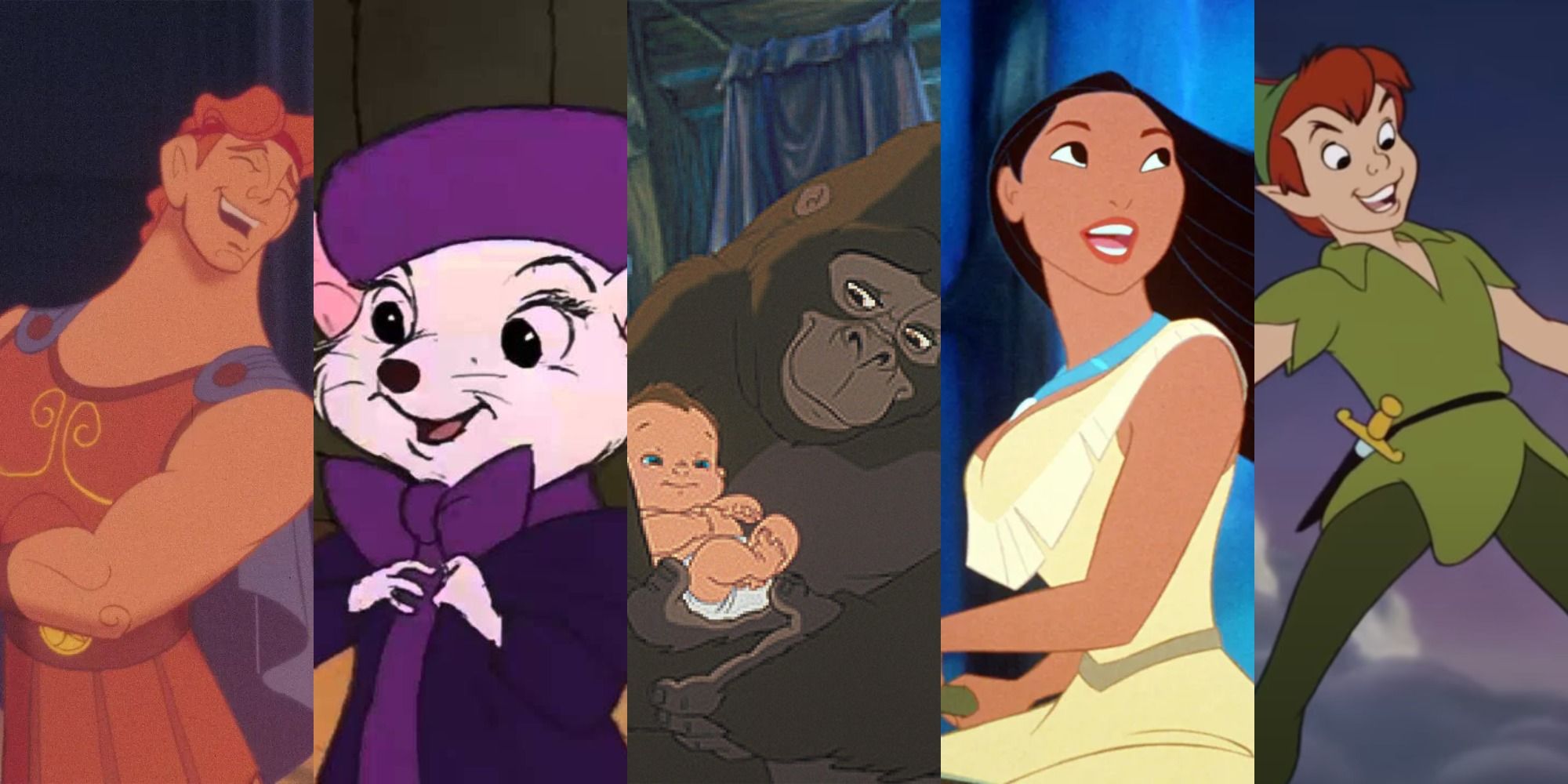 Hercules - The Rescuers - Tarzan - Pocahontas - Peter Pan