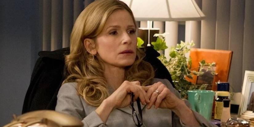 kyra sedgwick staring off camera in The Closer