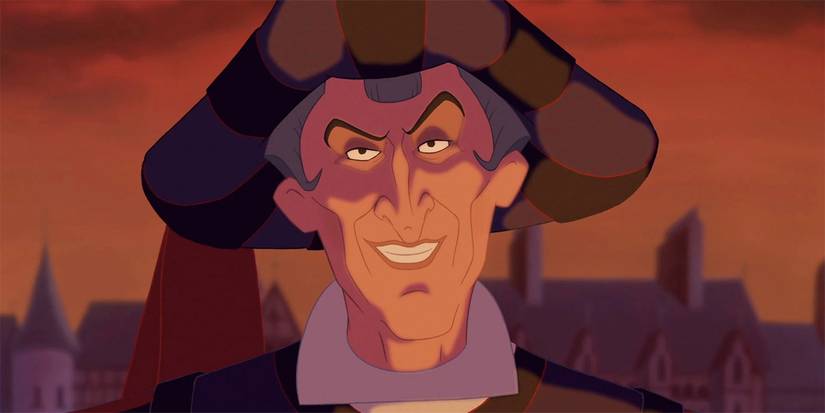 Claude Frollo smiling wickedly in The Hunchback of Notre Dame