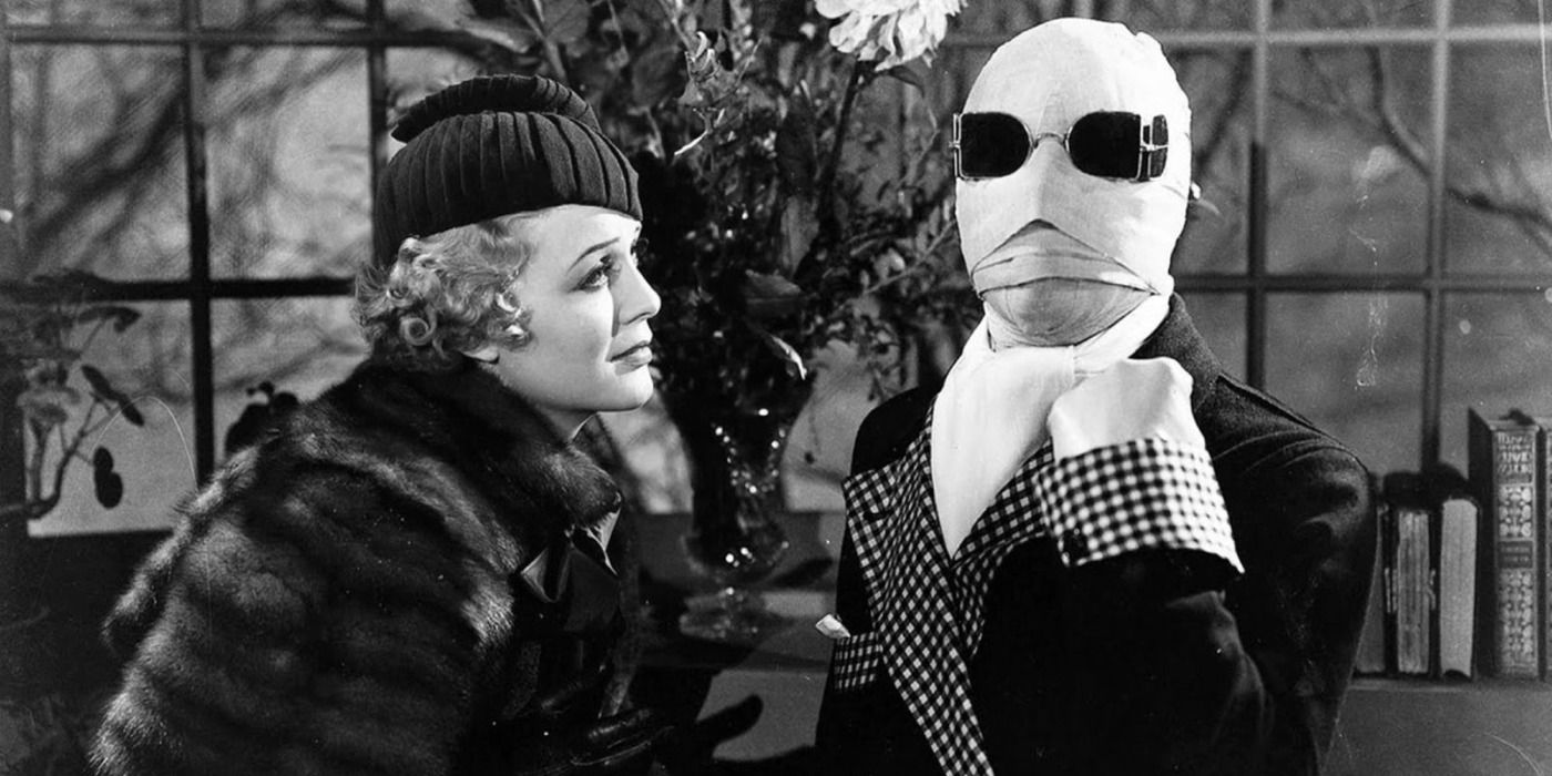A woman approaching the Invisible Man in The Invisible Man
