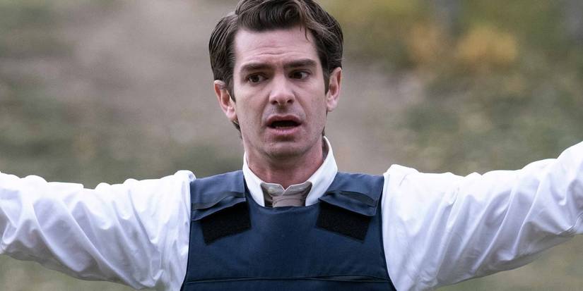Andrew Garfield as Detective Pyre in Under the Banner of Heaven