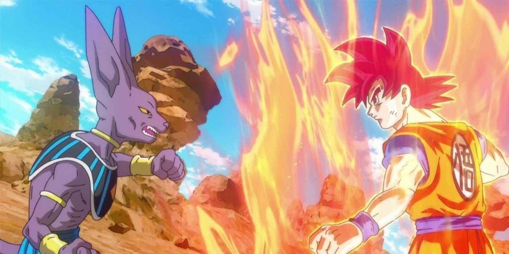 Goku and Beerus square off in Dragon Ball Z Battle of the Gods