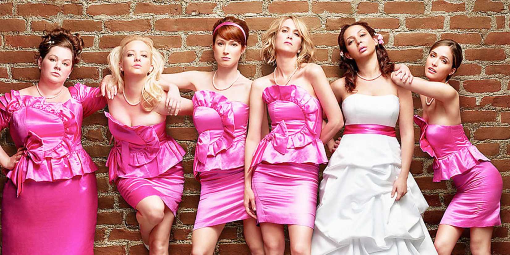 The bridesmaids from Bridesmaids posing together for a photo