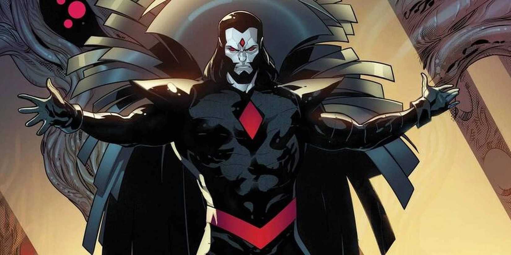 Mister Sinister holding out his arms in the pages of Marvel Comics.