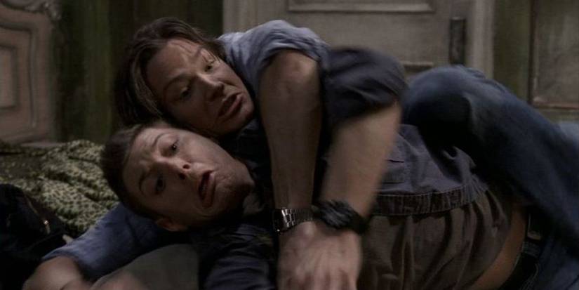 Sam and Dean winchester wrestling