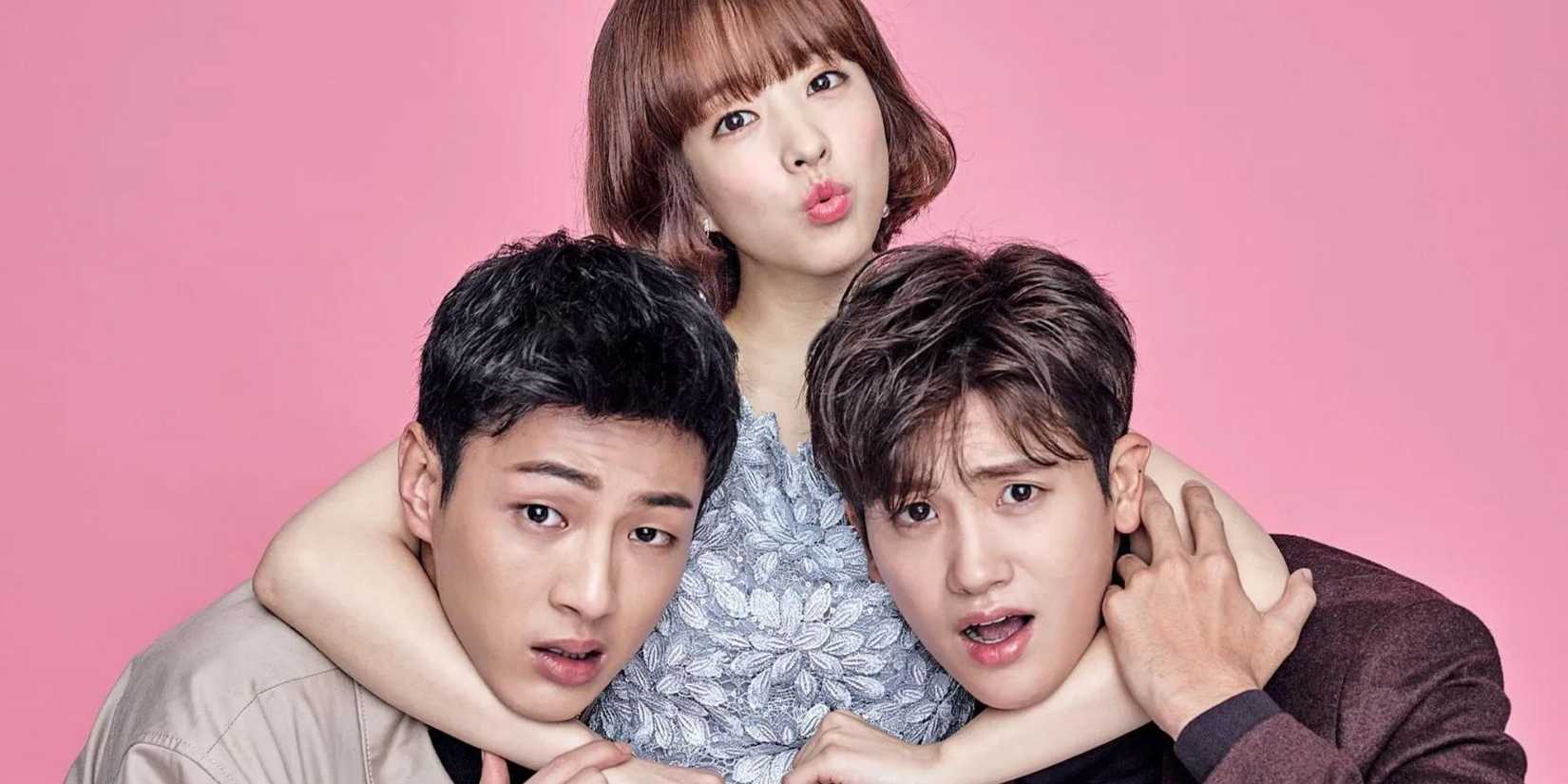 The poster of Strong Woman Do Bong Soon with Park Bo-Young holding Ji Soo (left) and Park Hyung-Sik (right).