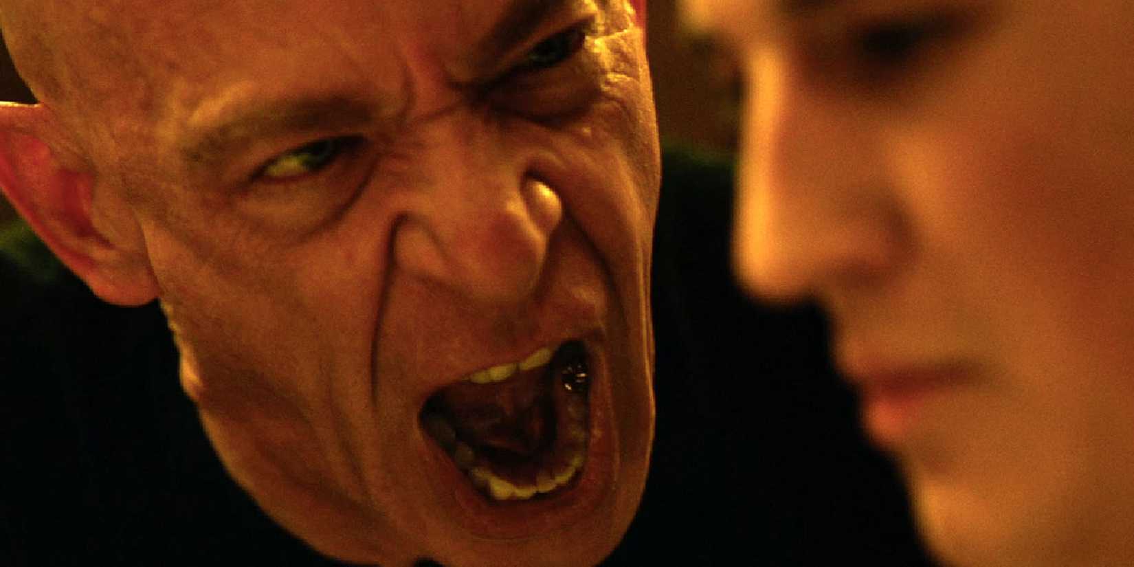 Terence Fletcher yelling at Andrew Neiman in Whiplash.