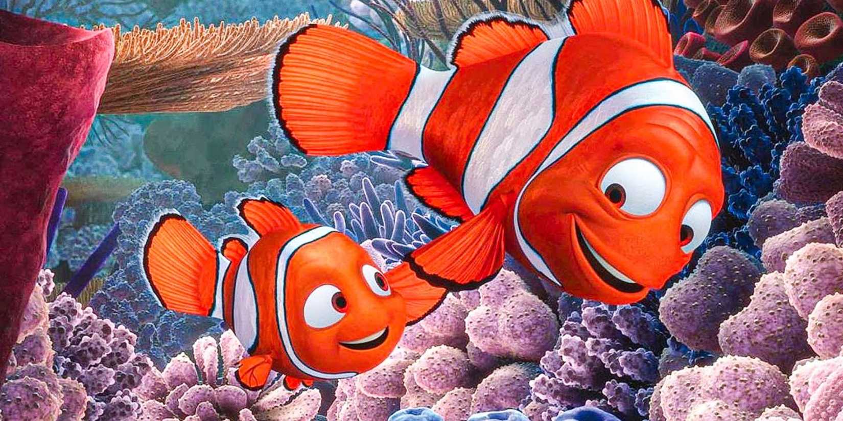 Nemo and Marlin swimming together