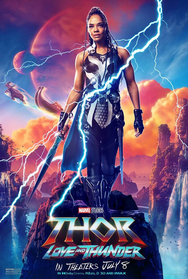 Thor Love and Thunder Character Posters Tease Electrifying Action