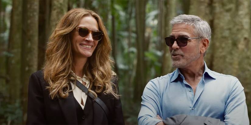 sachin and babi light blue dress Julia Roberts & George Clooney on Ticket to Paradise & Filming the Dancing