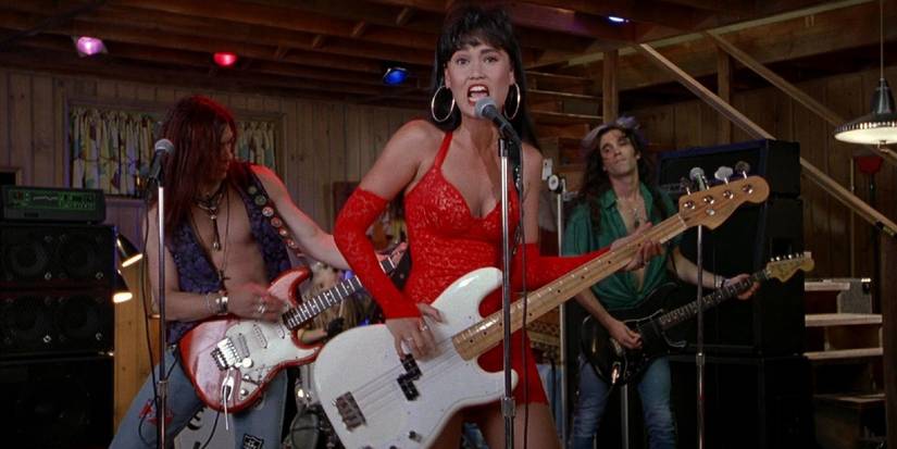 cassandra wong red dress Wayne's World: Costume Time Vix Venture
