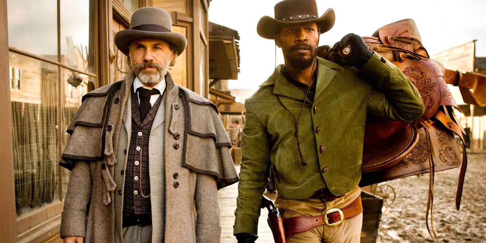 King Schultz and Django walking together in Django Unchained.