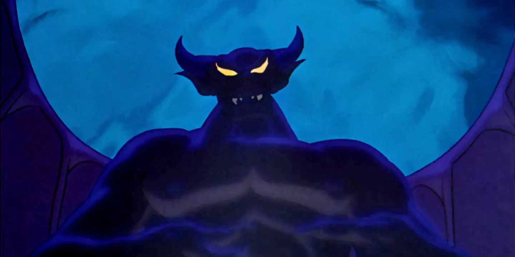 close-up of Chernabog in Fantasia surrounded by smoke