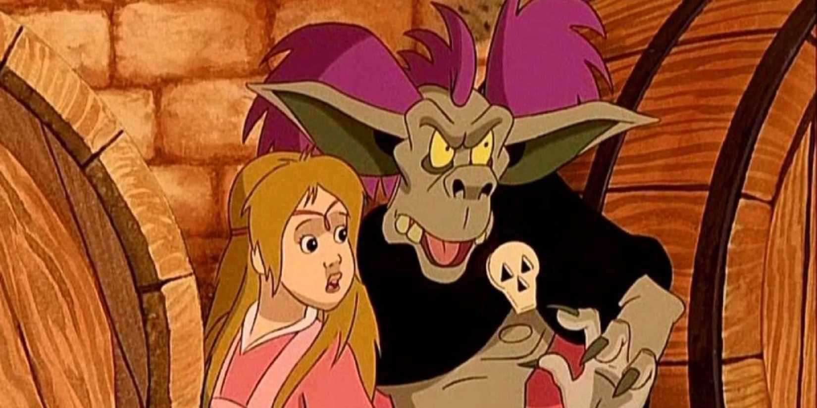 Princess Irene is held captive by the Goblin Prince, Froglip in The Princess and The Goblin.