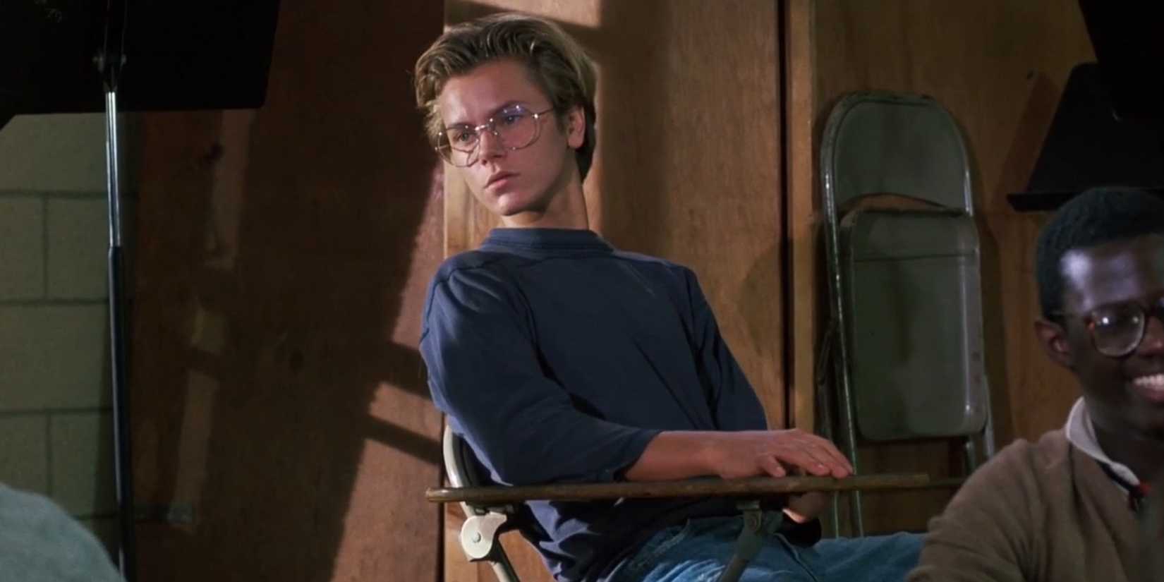 River Phoenix as Danny Pope in school in 'Running on Empty' (1988)