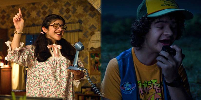 Gabriella Pizzolo and Gaten Matarazzo as Suzie and Dustin in Stranger Things