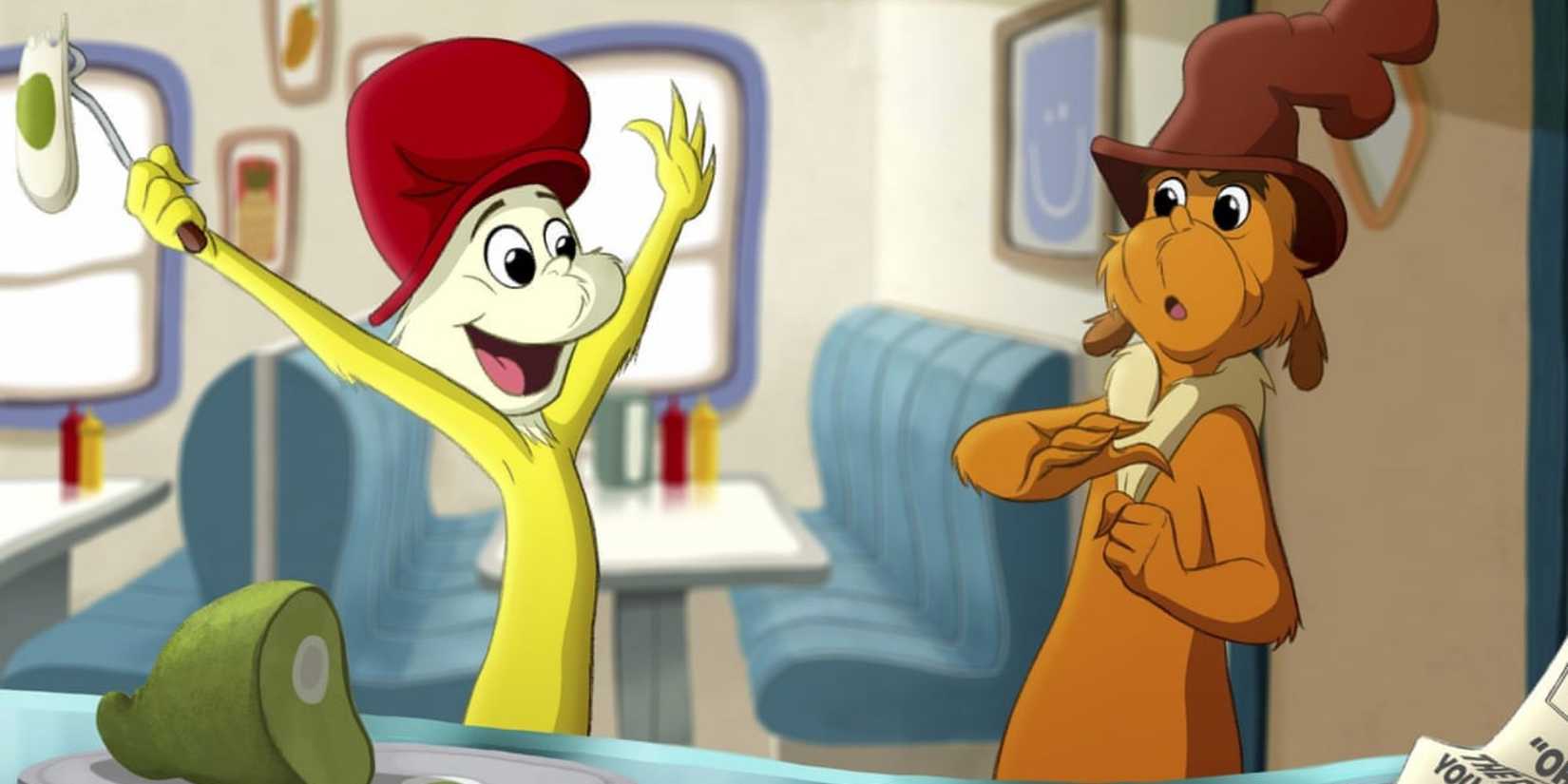 Sam meets Guy in Green Eggs and Ham. 