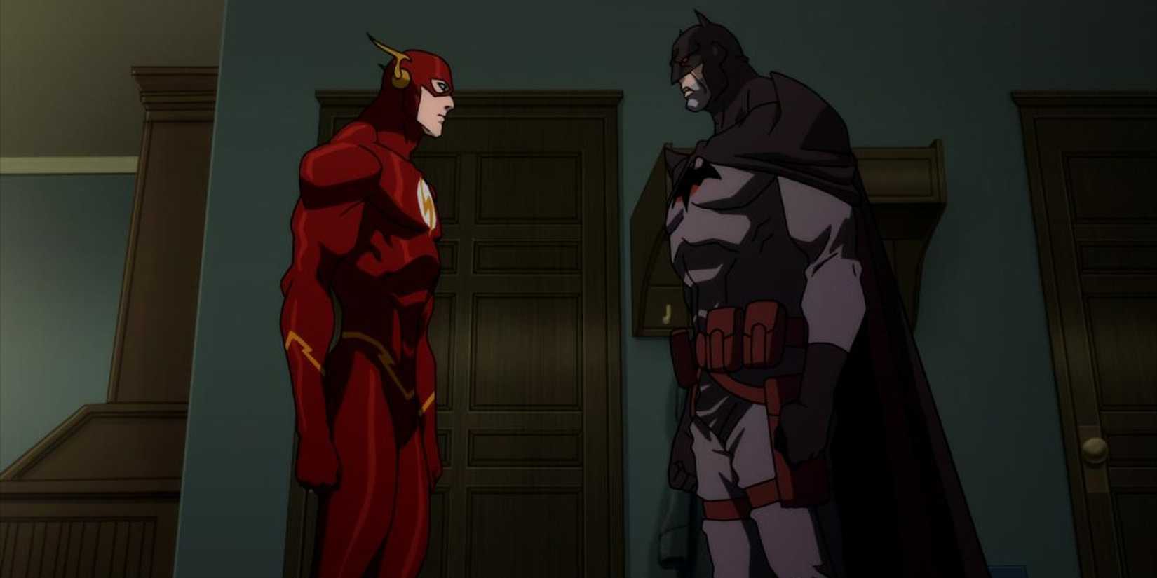 Justin Chambers as The Flash, Kevin McKidd as Batman, Thomas Wayne, Justice League The Flashpoint Paradox
