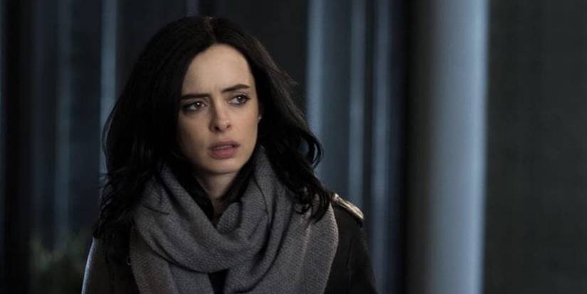Tampilan jarak dekat dari Jessica Jones (Krysten Ritter) di Jessica Jones