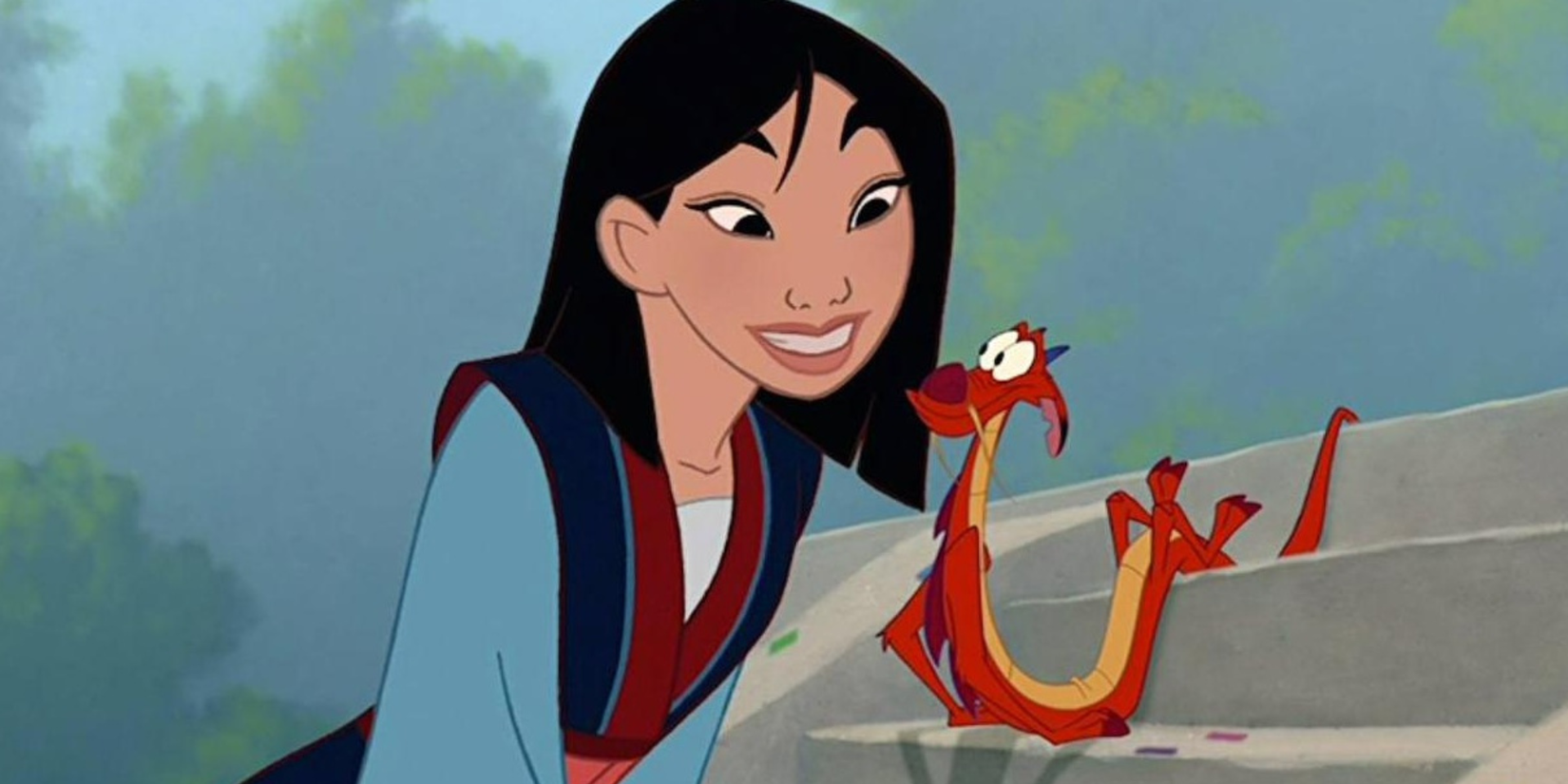 Mulan and Mushu in Mulan (1998)