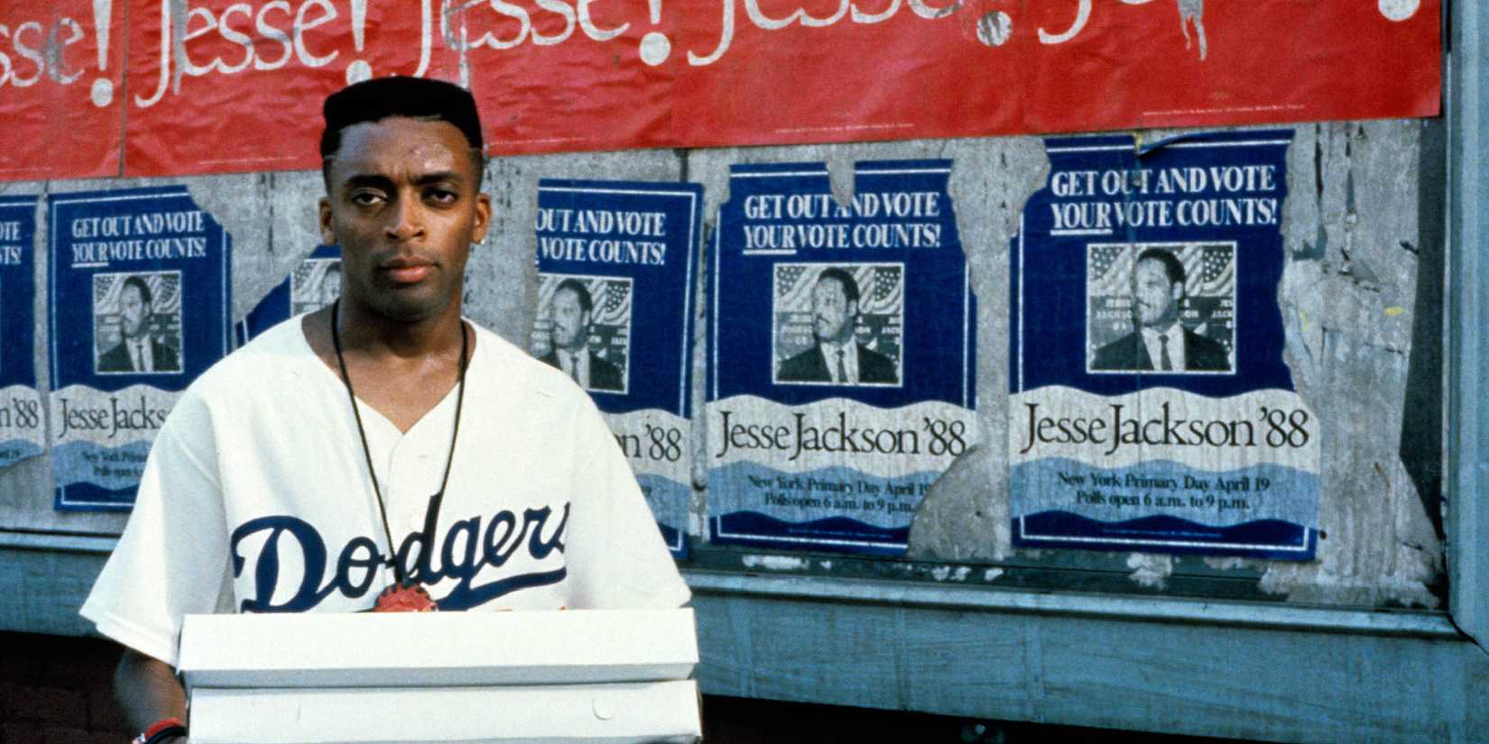 Spike Lee looking at the camera in Do the Right Thing