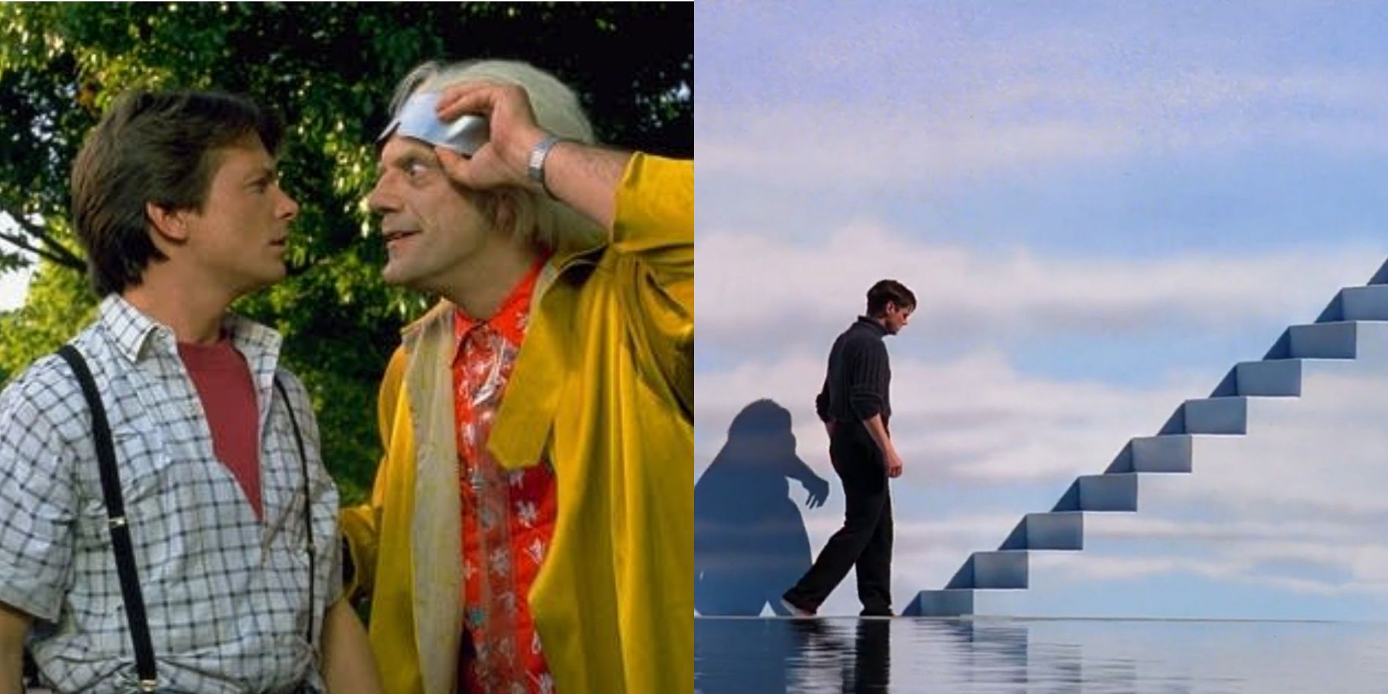 Stills from Back to the Future and The Truman Show