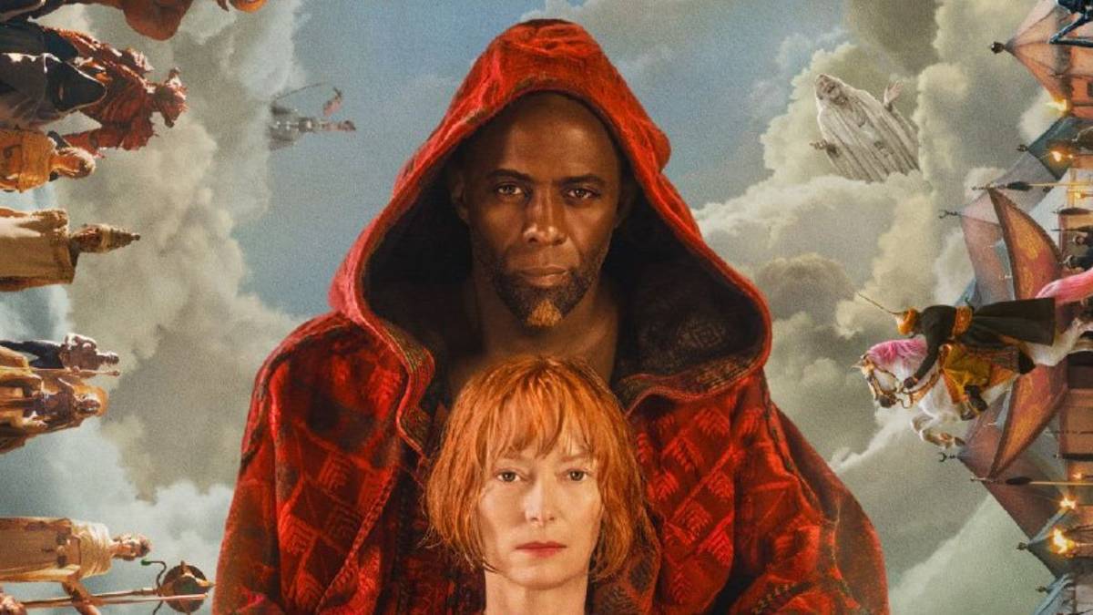 Idris Elba and Tilda Swinton in the poster for Three Thousand Years Of Longing-