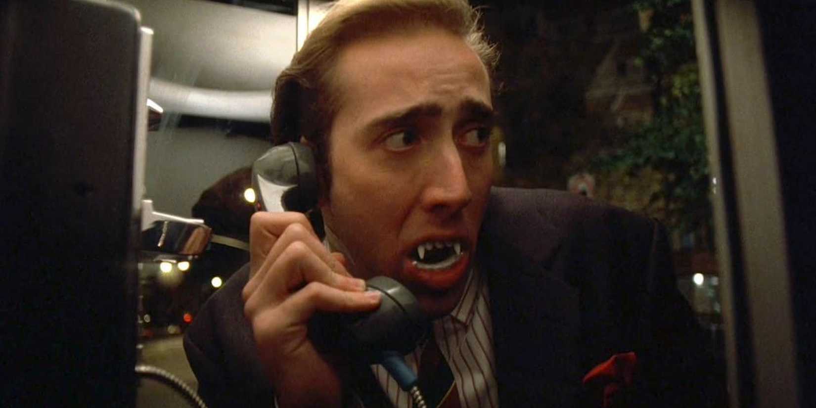 Nicolas Cage on the telephone in Vampire's Kiss