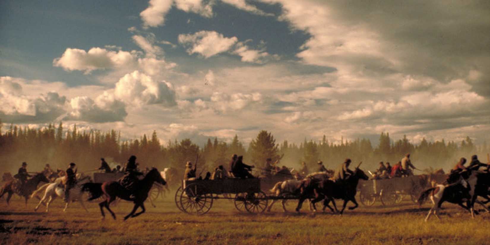 Men on horses in Heaven's Gate