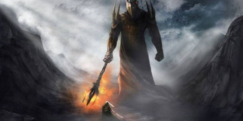 Morgoth about to fight Fingolfin in The Silmarillion