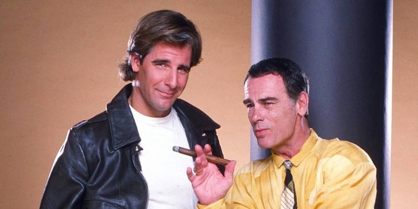 Scott Bakula and Dean Stockwell in Quantum Leap.