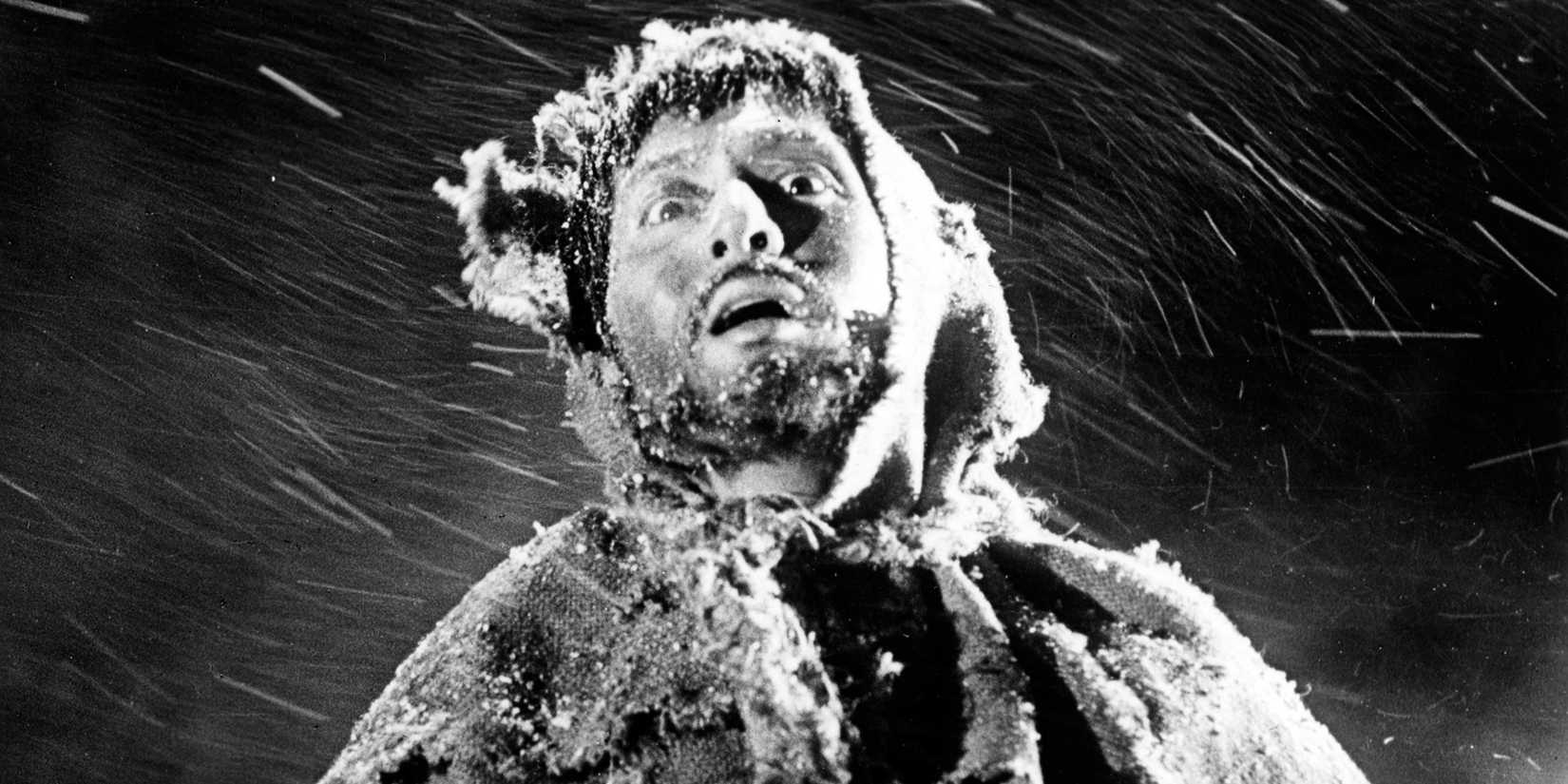 Tatsuya Nakadai in the harsh snow in The Human Condition III